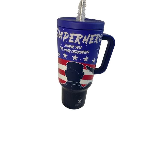 Meoky 40 oz Tumbler with straw Memorial Day Collection in the color Glory, NIB - Picture 13 of 13